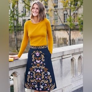Boden embroidered skirt